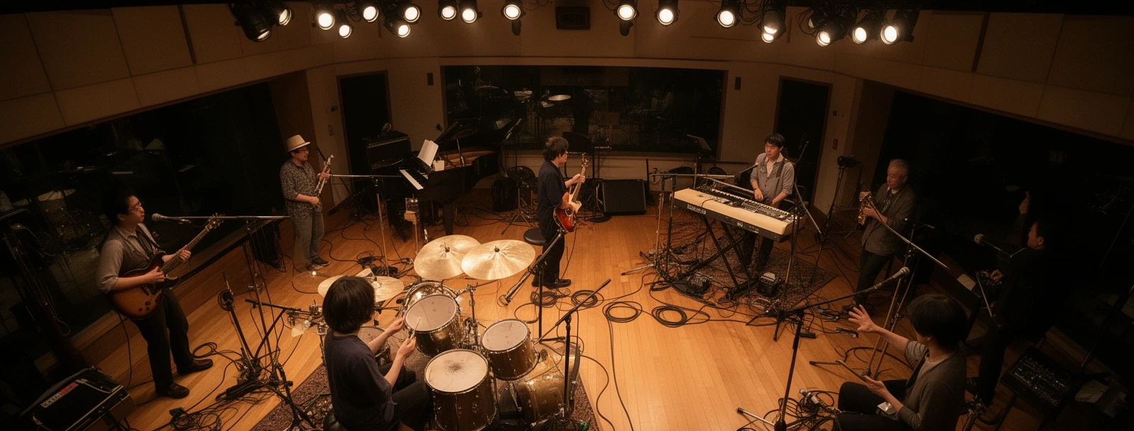 練馬スタジオの録音風景